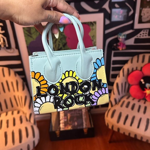 LONDON ROCK HANDPAINTED BLOOM MINI BAG - Picture 2 of 7
